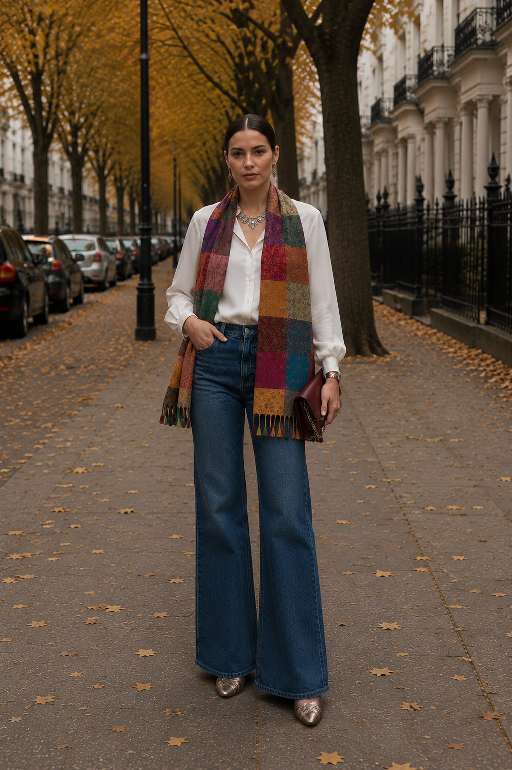 Silk Patchwork Stole |50 x 180 cm