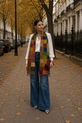 Silk Patchwork Stole |50 x 180 cm