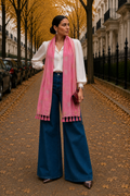 Block Printed Stole with Lurex Border |70 x 180 cm