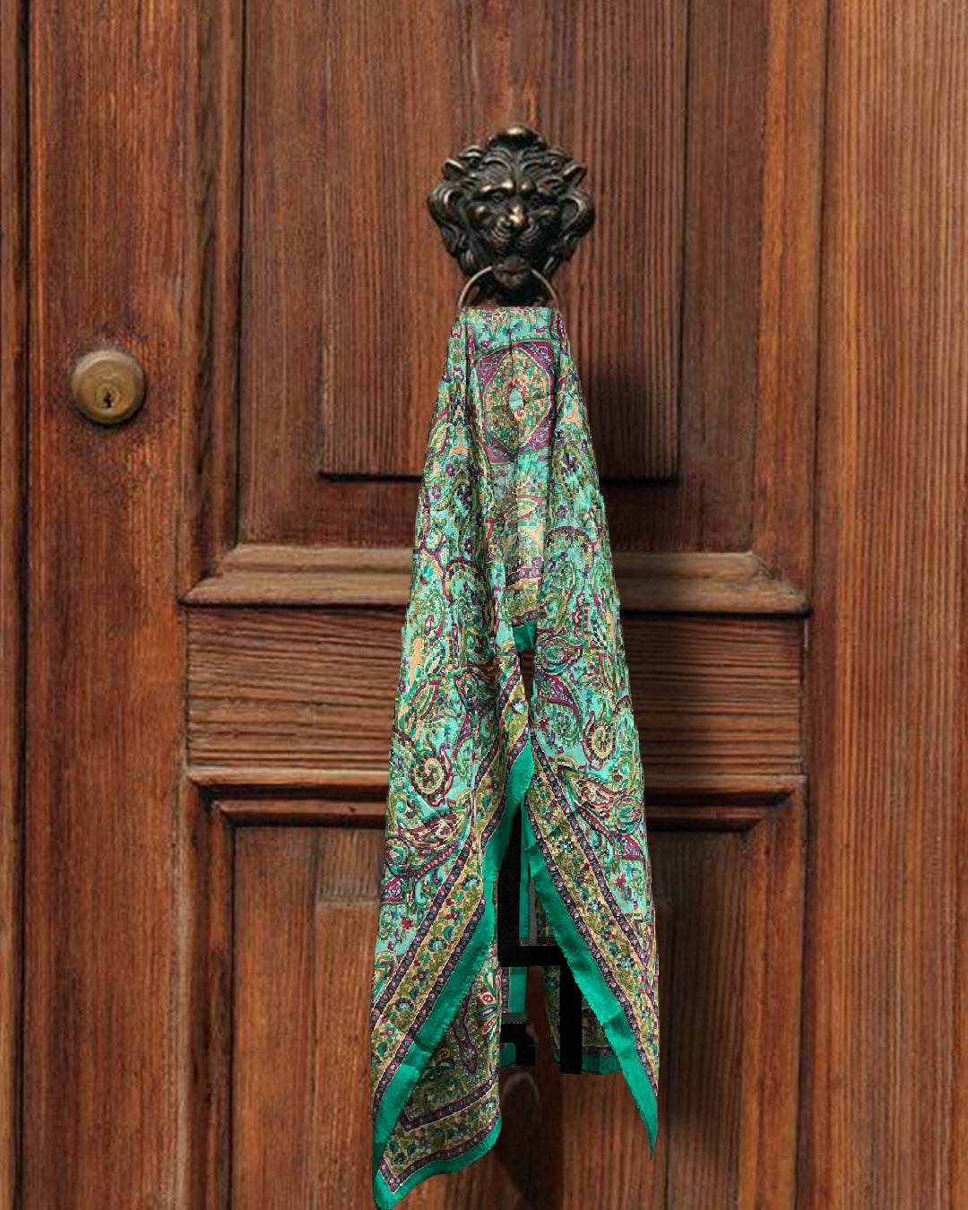 Vintage Paisley Pure Silk Long Stole | 50x180 cm