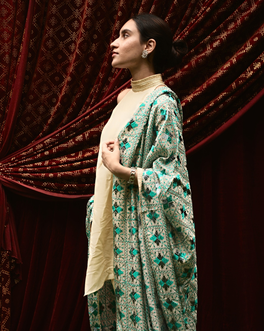 Phulkari Embroidery Dupatta