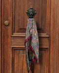 Vintage Paisley Pure Silk Long Stole | 50x180 cm