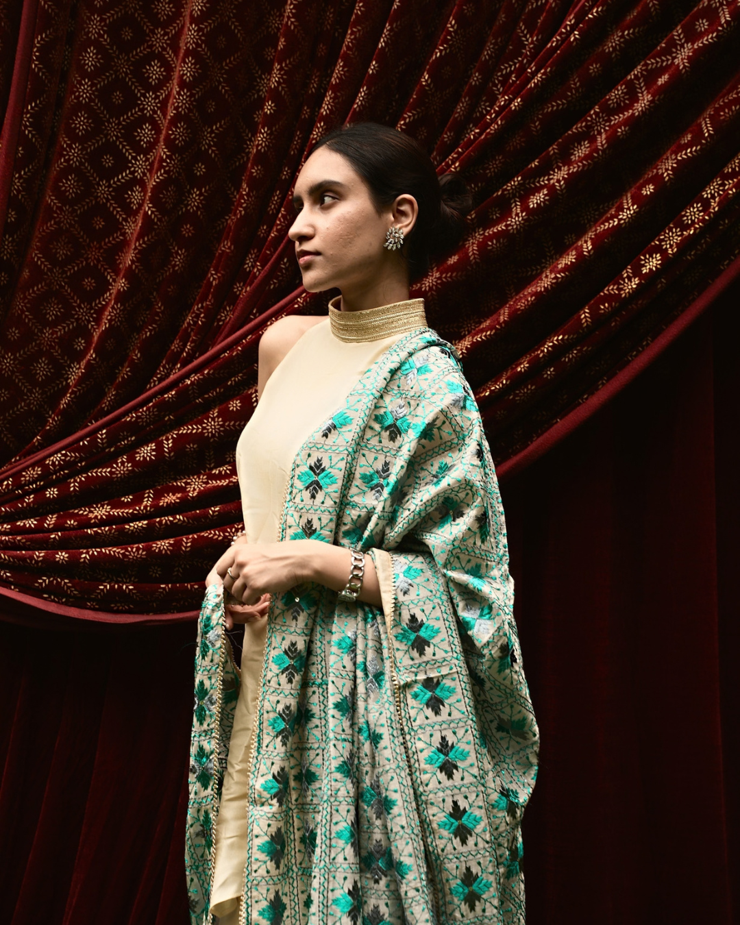 Phulkari Embroidery Dupatta
