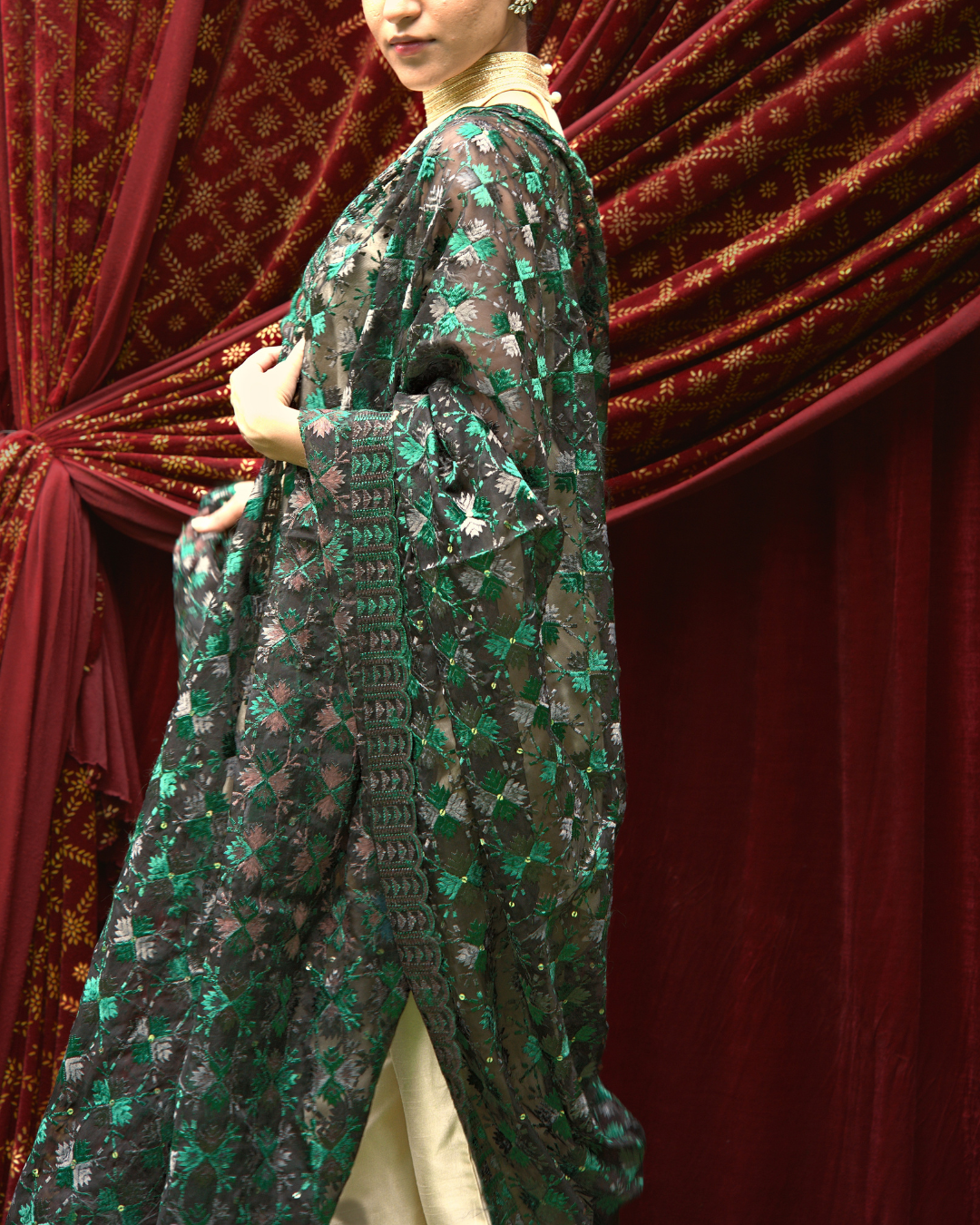 Phulkari Embroidery Dupatta