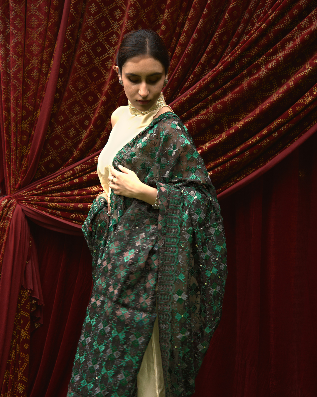 Phulkari Embroidery Dupatta