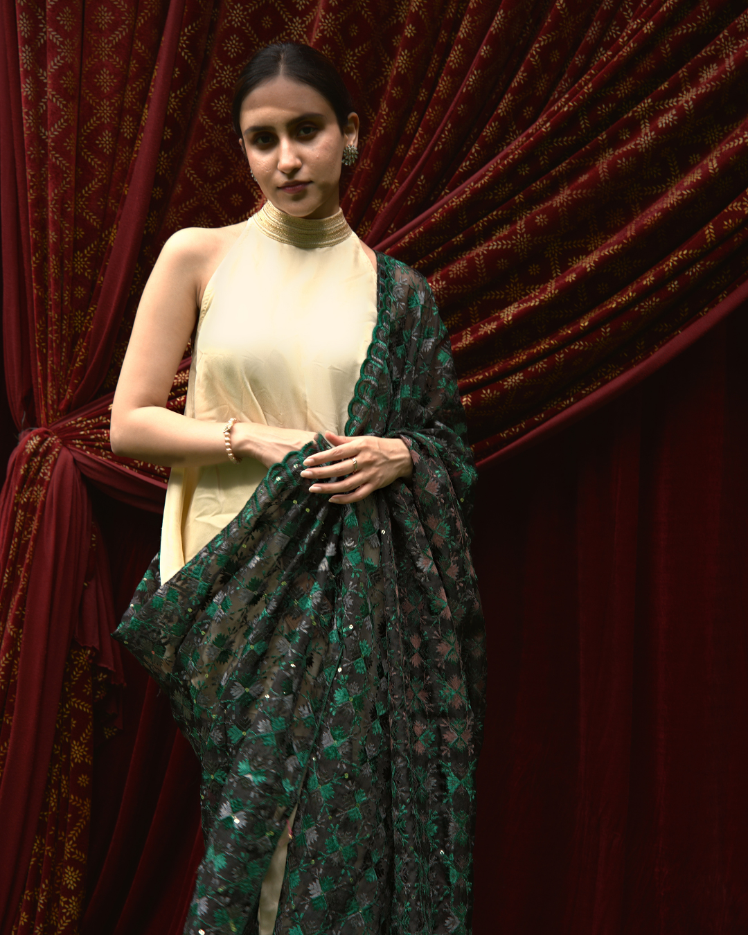 Phulkari Embroidery Dupatta