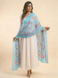 Karivani Luxury Floral Cotton Dupatta