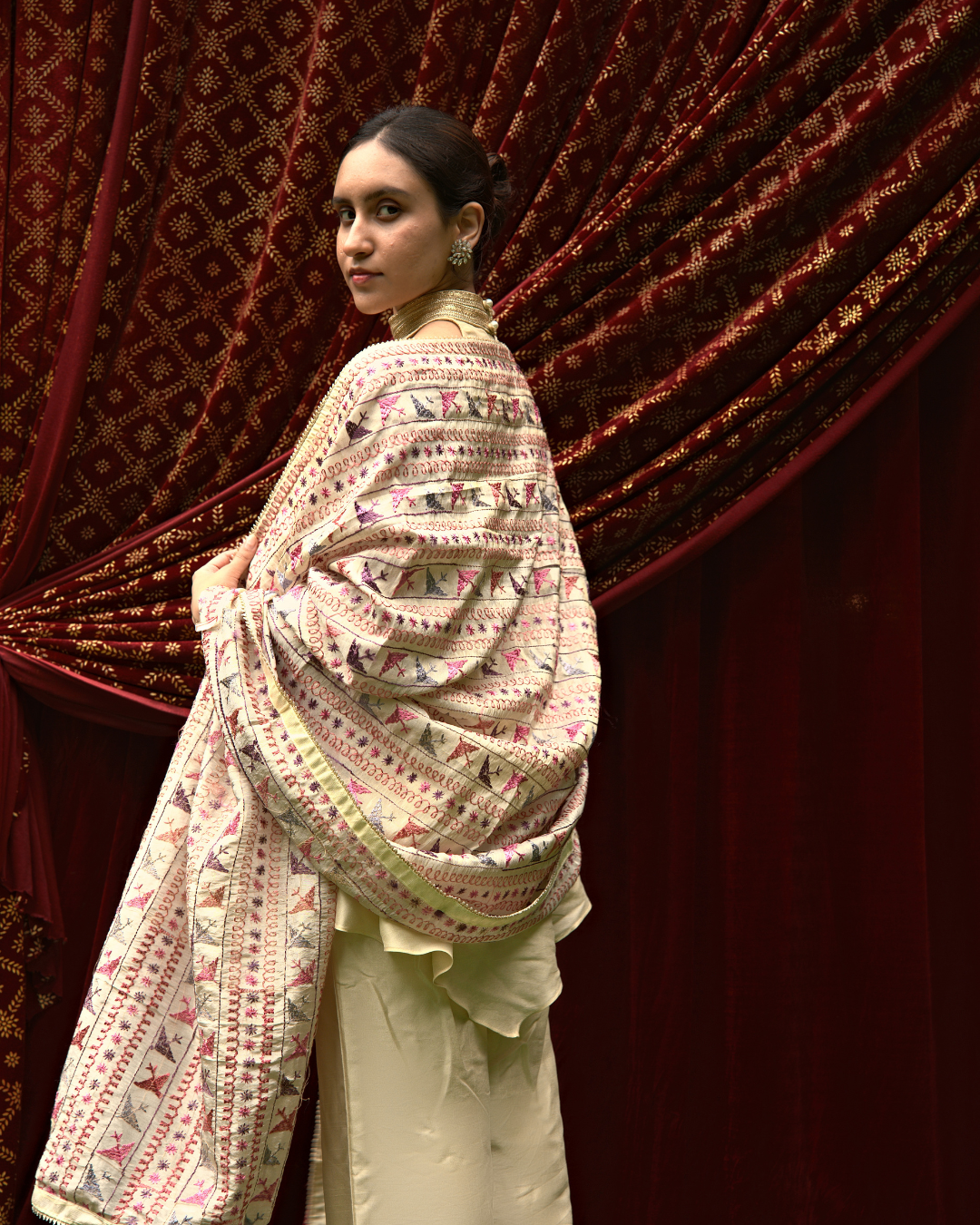 Phulkari Embroidery Dupatta