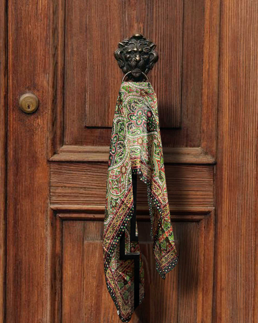 Vintage Paisley Pure Silk Long Stole | 50x180 cm