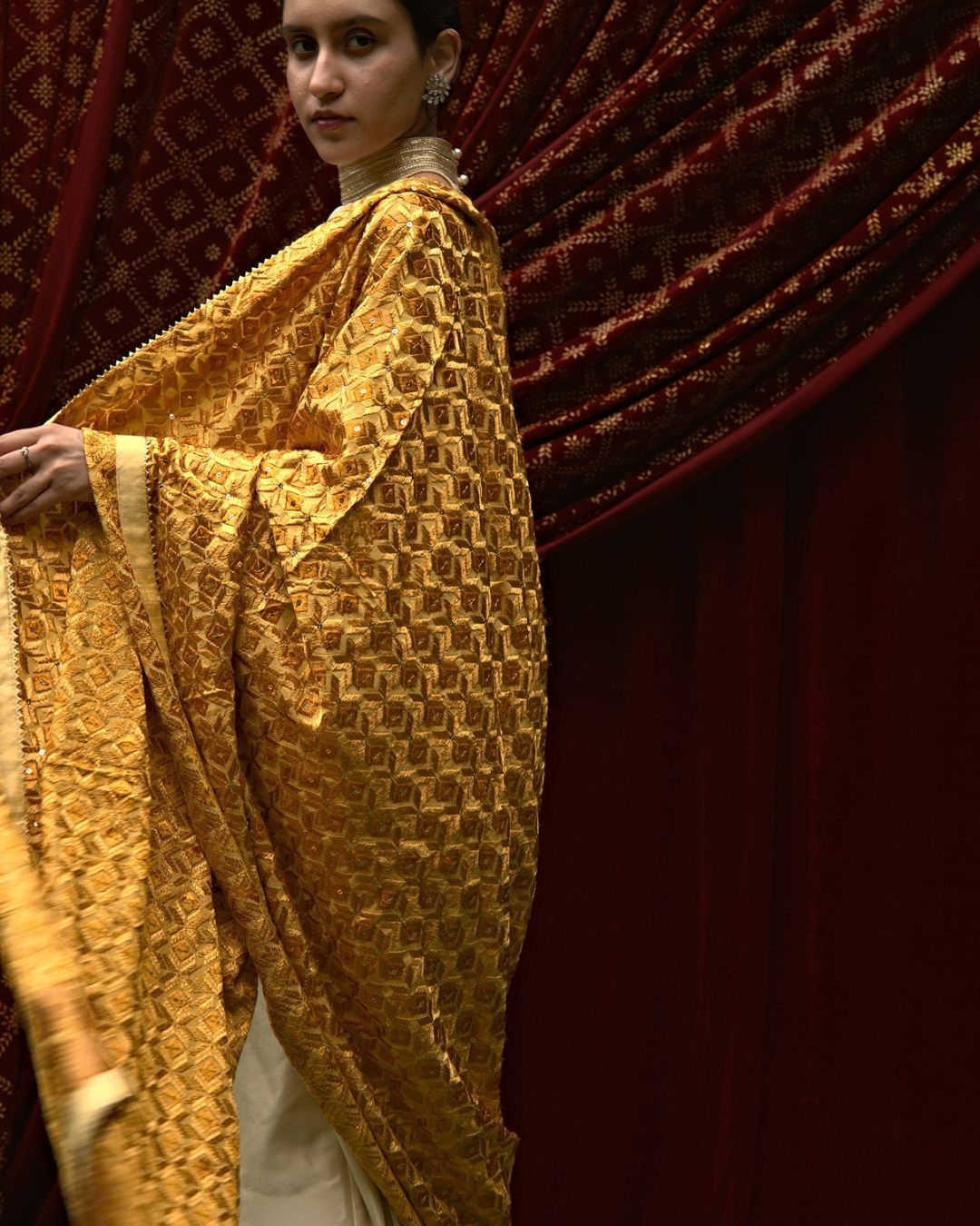 Phulkari Embroidery Dupatta