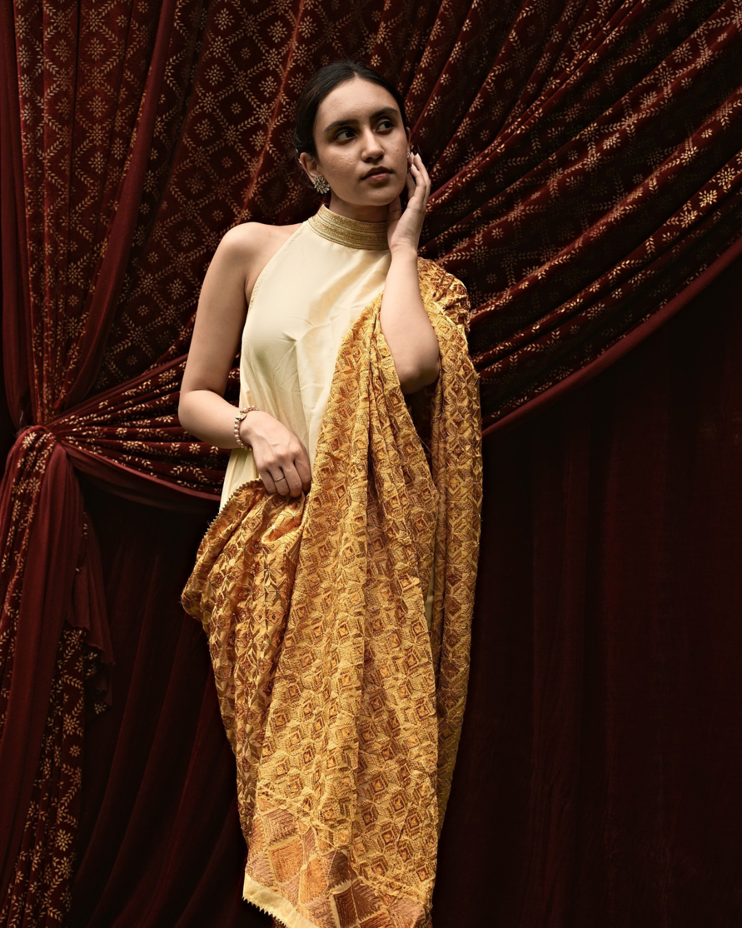 Phulkari Embroidery Dupatta
