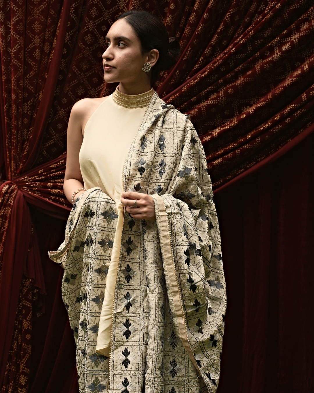 Phulkari Embroidery Dupatta