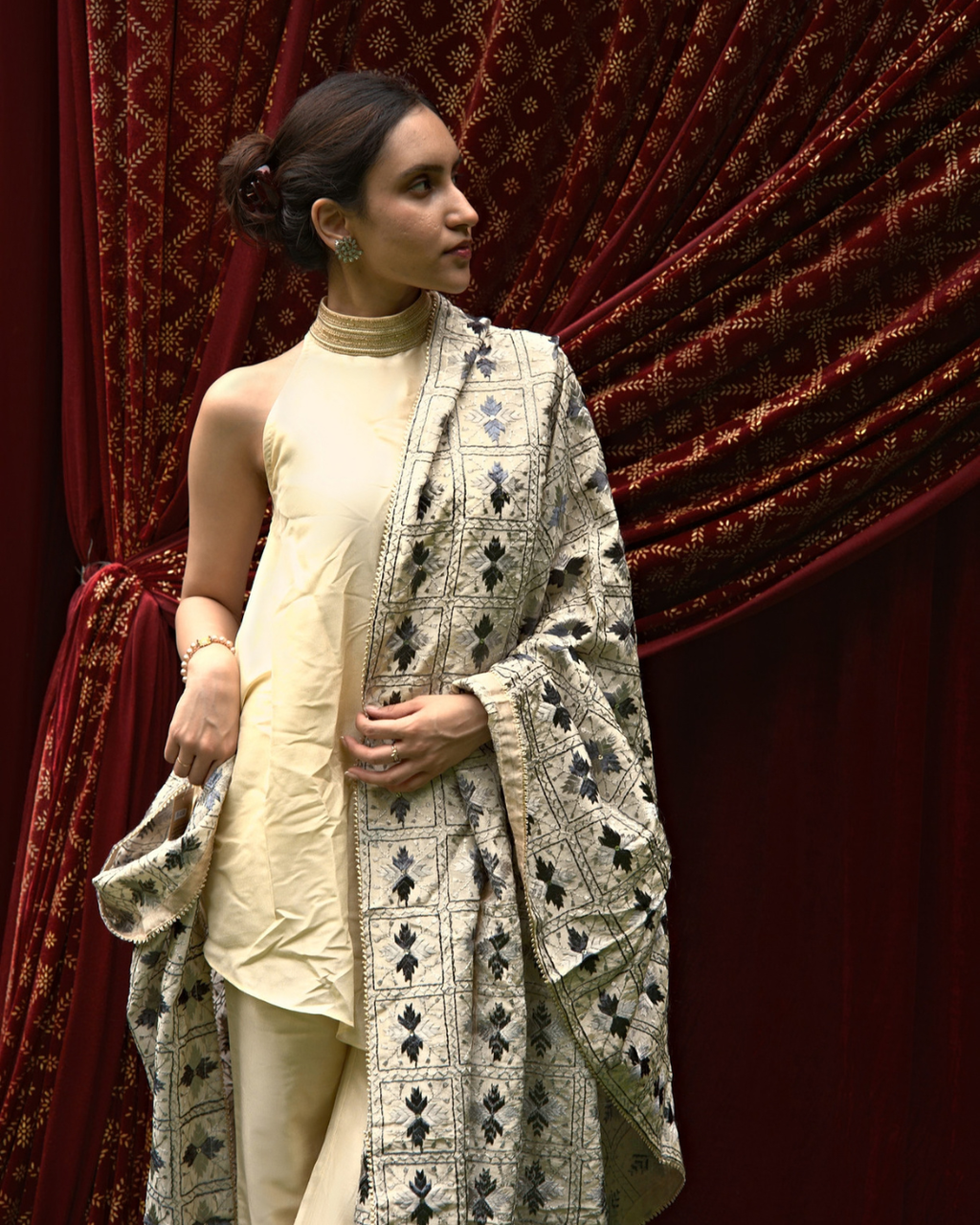 Phulkari Embroidery Dupatta
