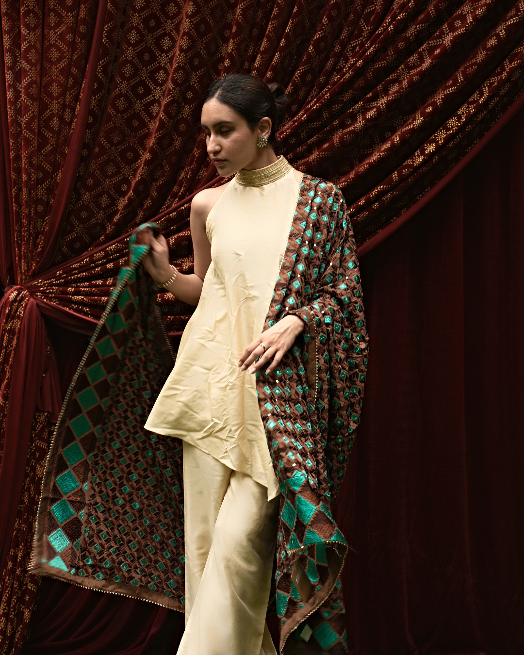 Phulkari Embroidery Dupatta