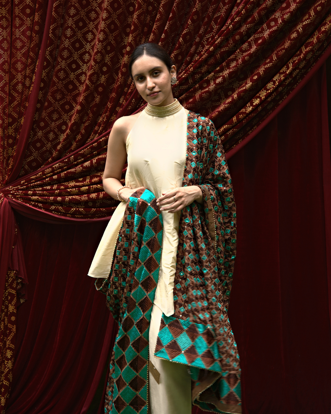 Phulkari Embroidery Dupatta