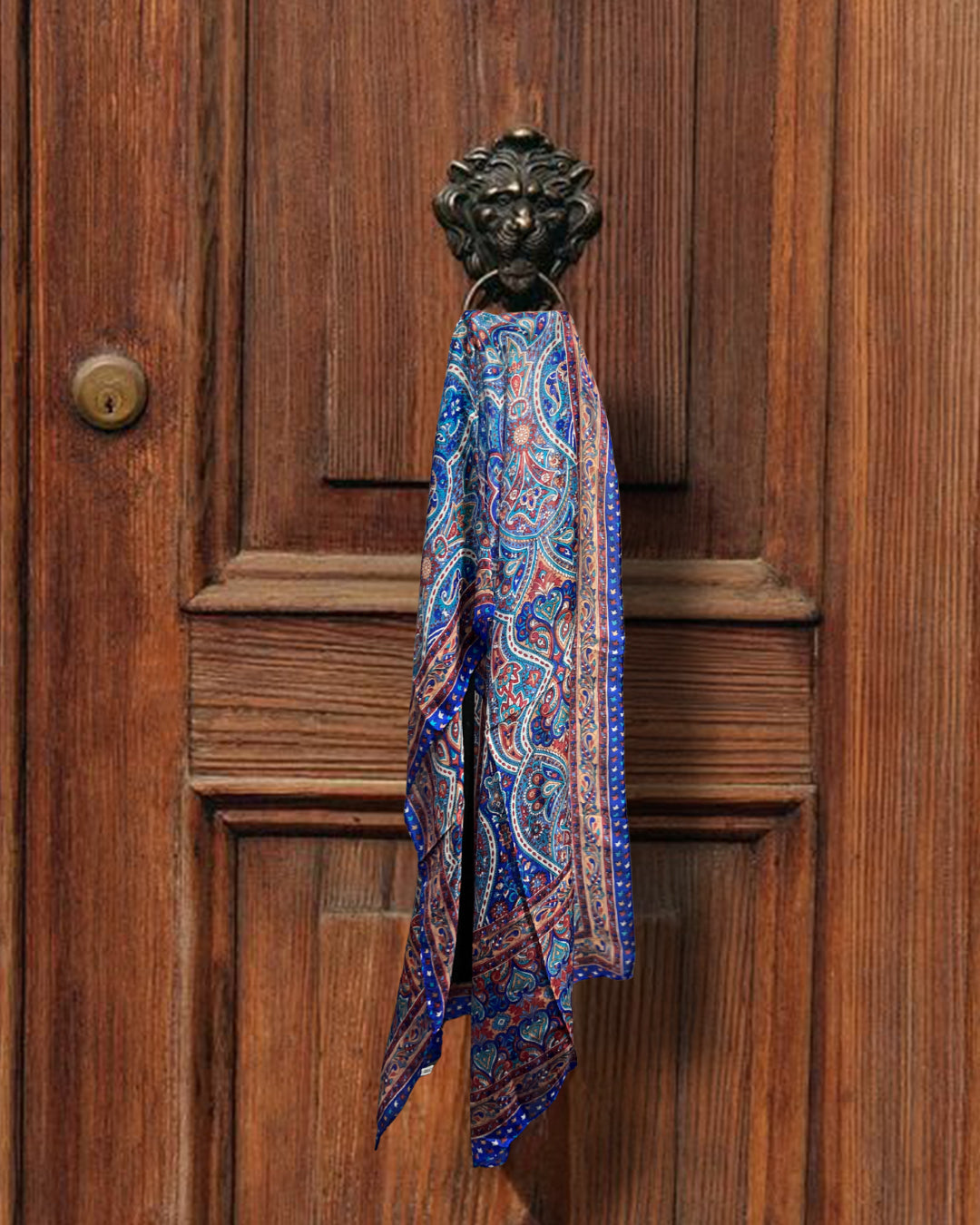 Vintage Paisley Pure Silk Long Stole | 50x180 cm