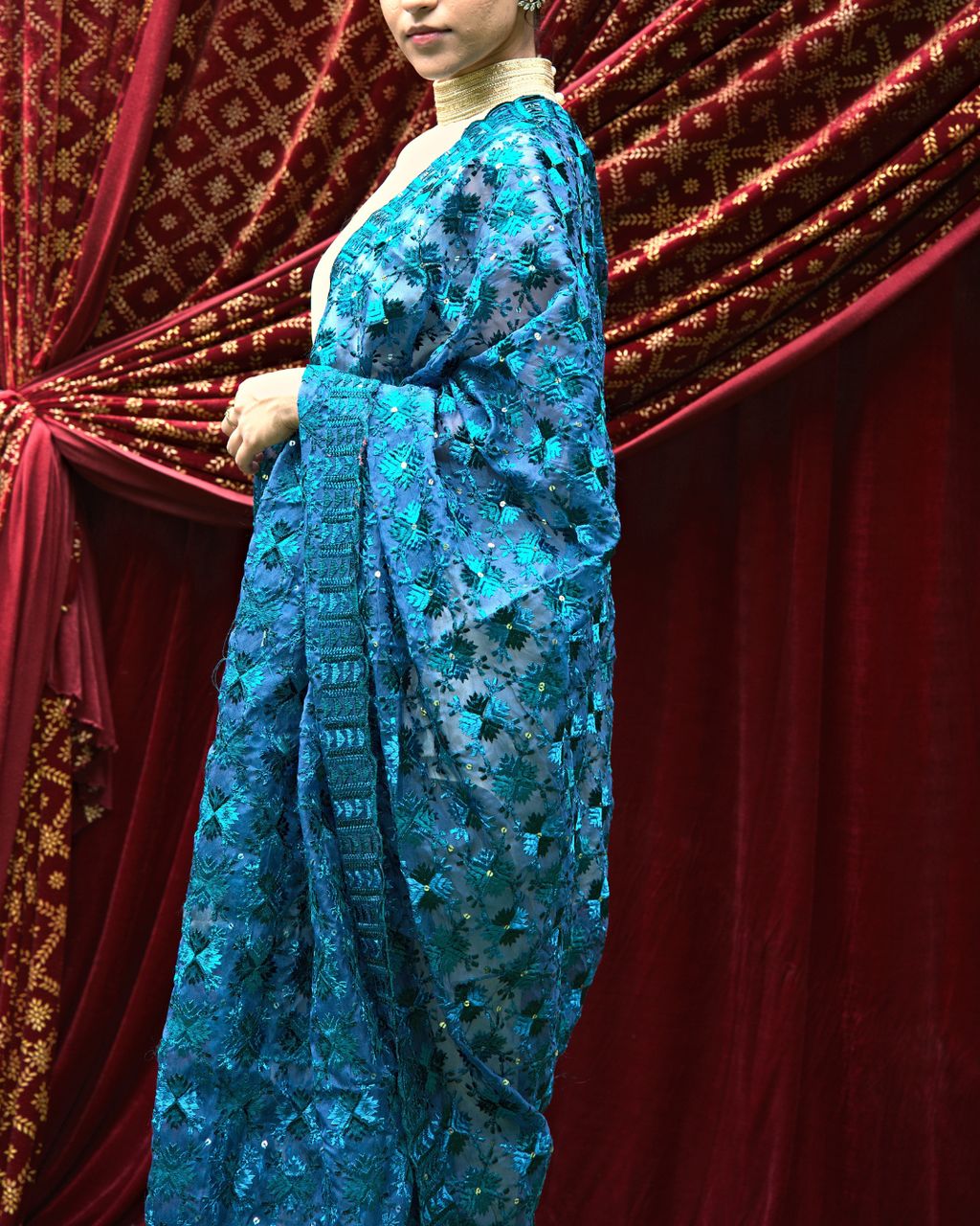 Phulkari Embroidery Dupatta