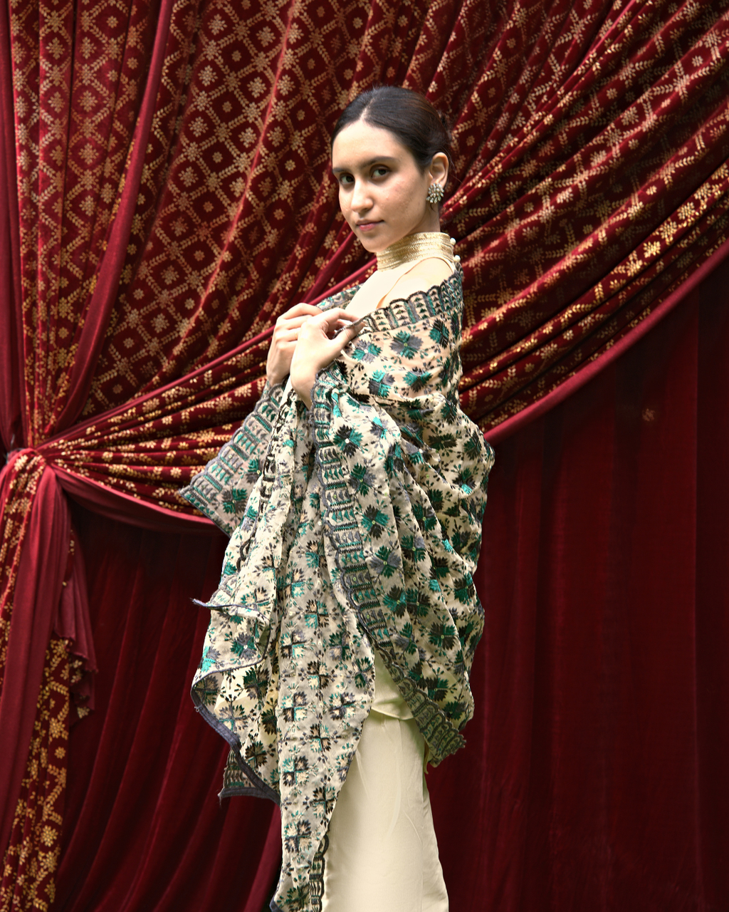 Phulkari Embroidery Dupatta