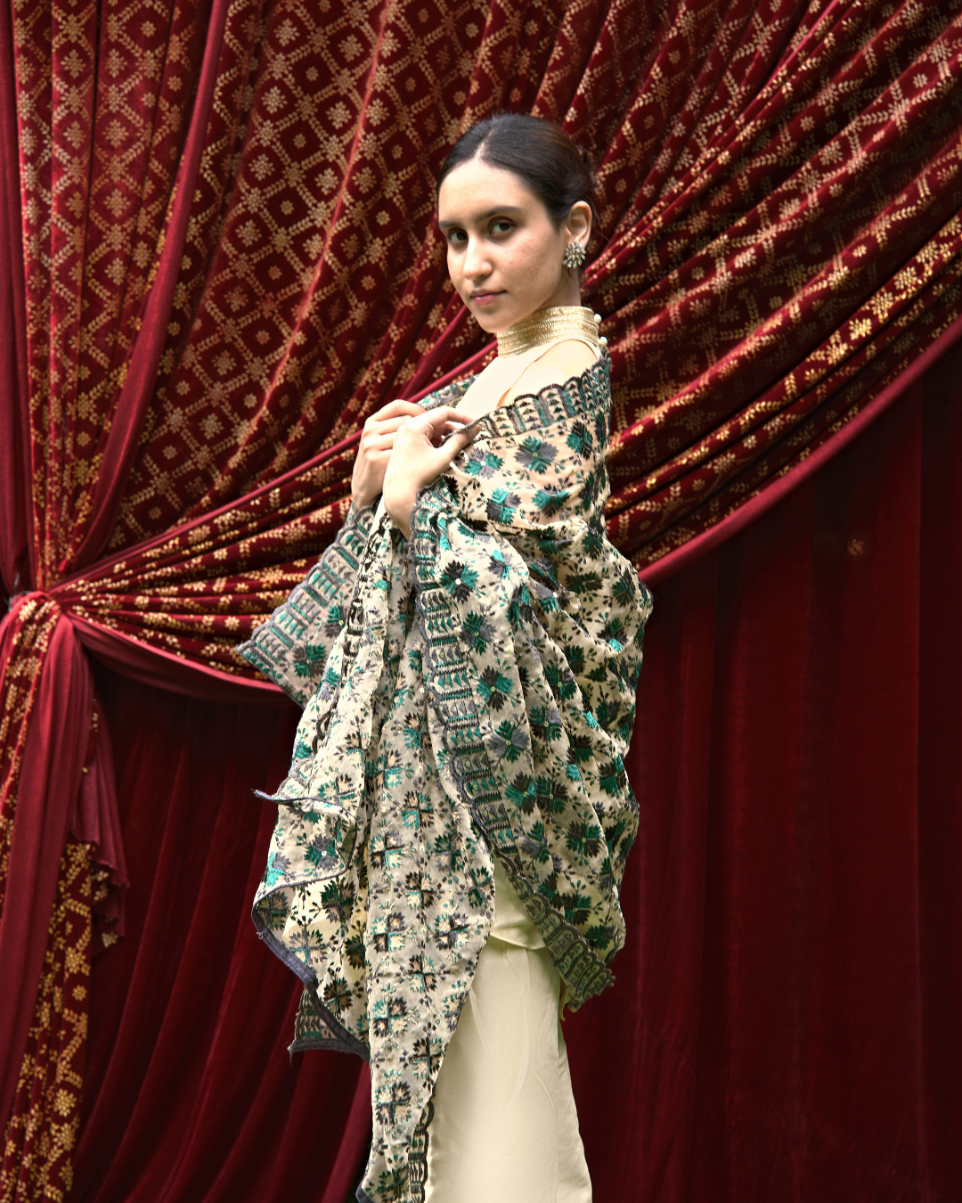 Phulkari Embroidery Dupatta