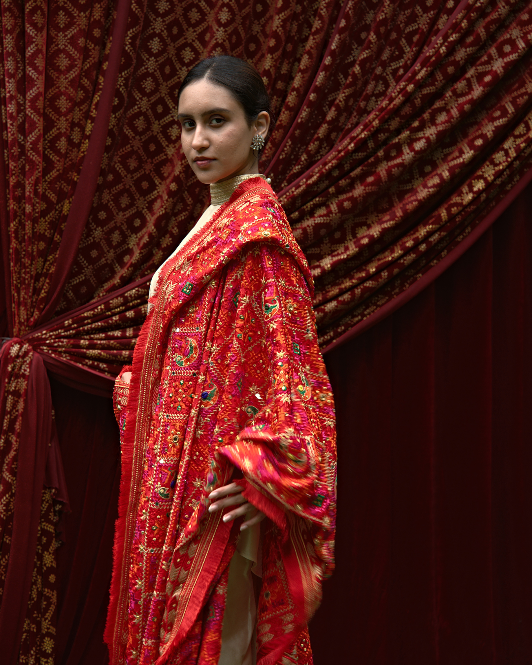 Phulkari Embroidery Dupatta
