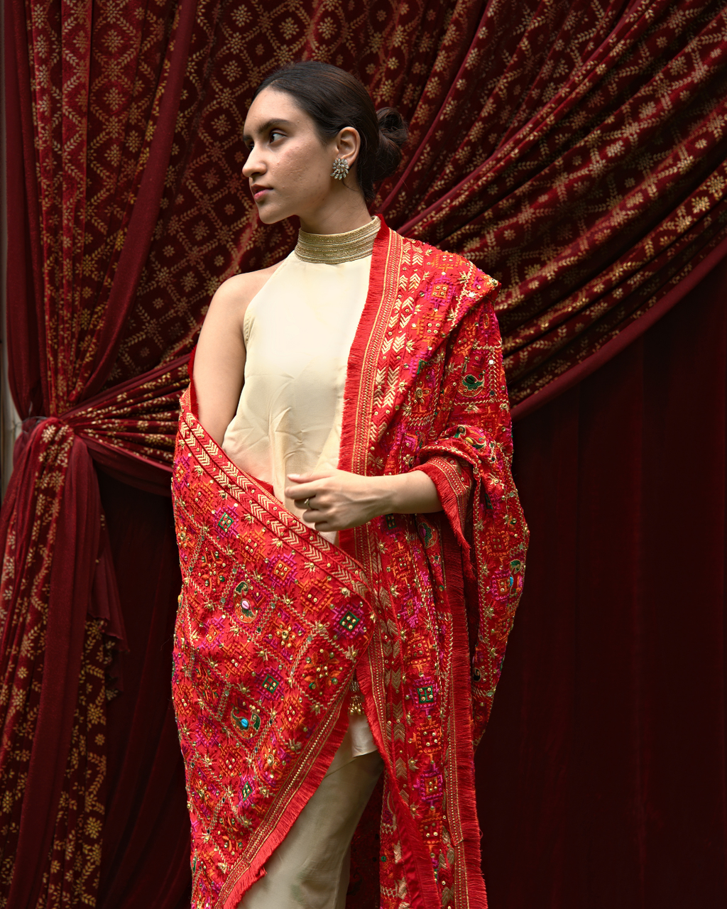 Phulkari Embroidery Dupatta