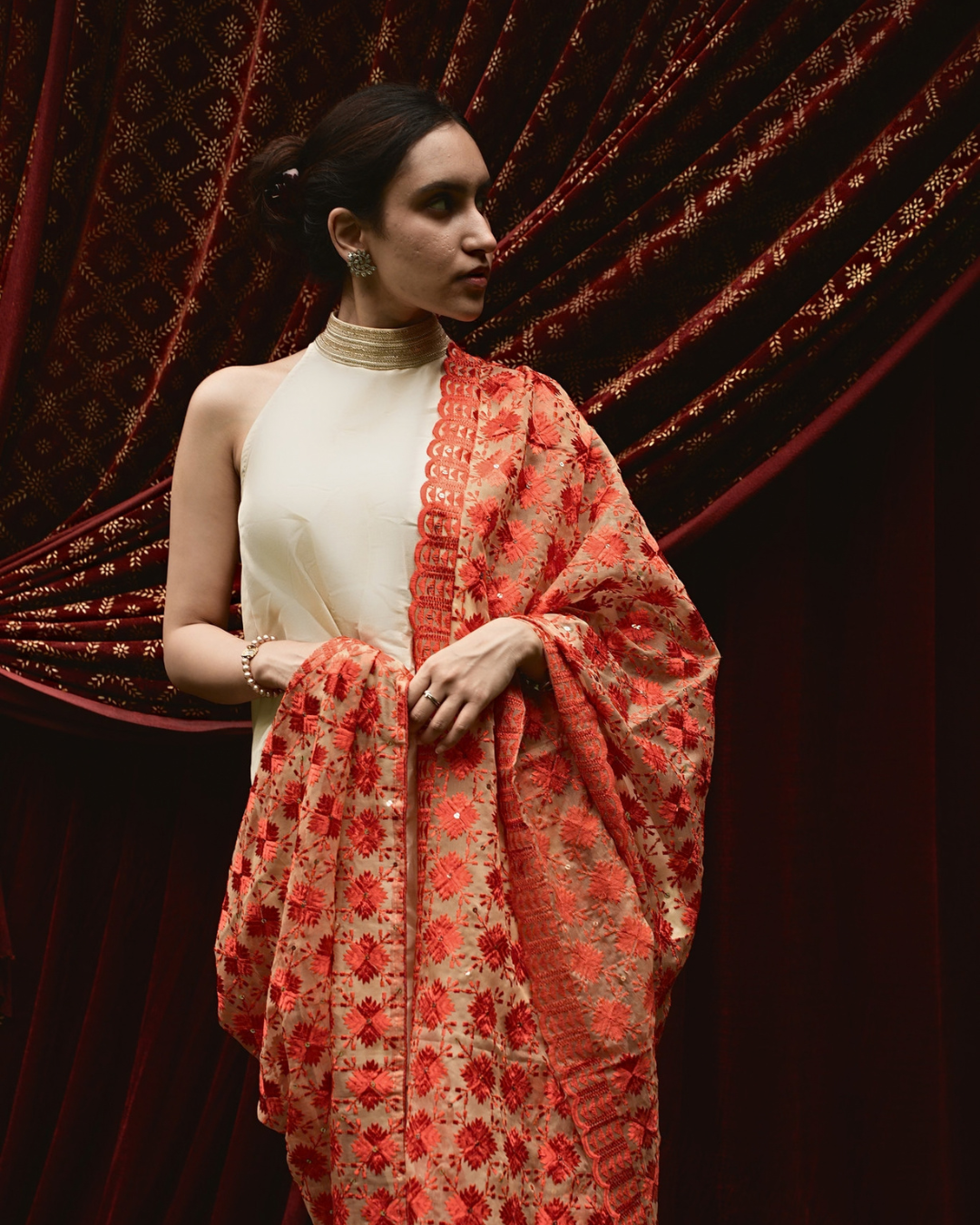 Phulkari Embroidery Dupatta