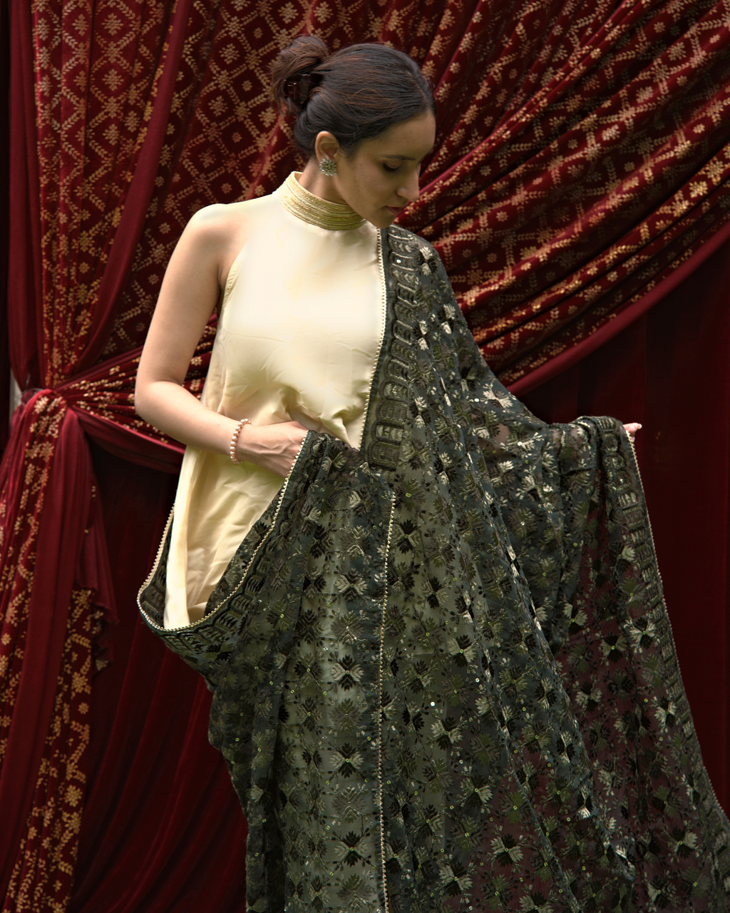 Phulkari Embroidery Dupatta