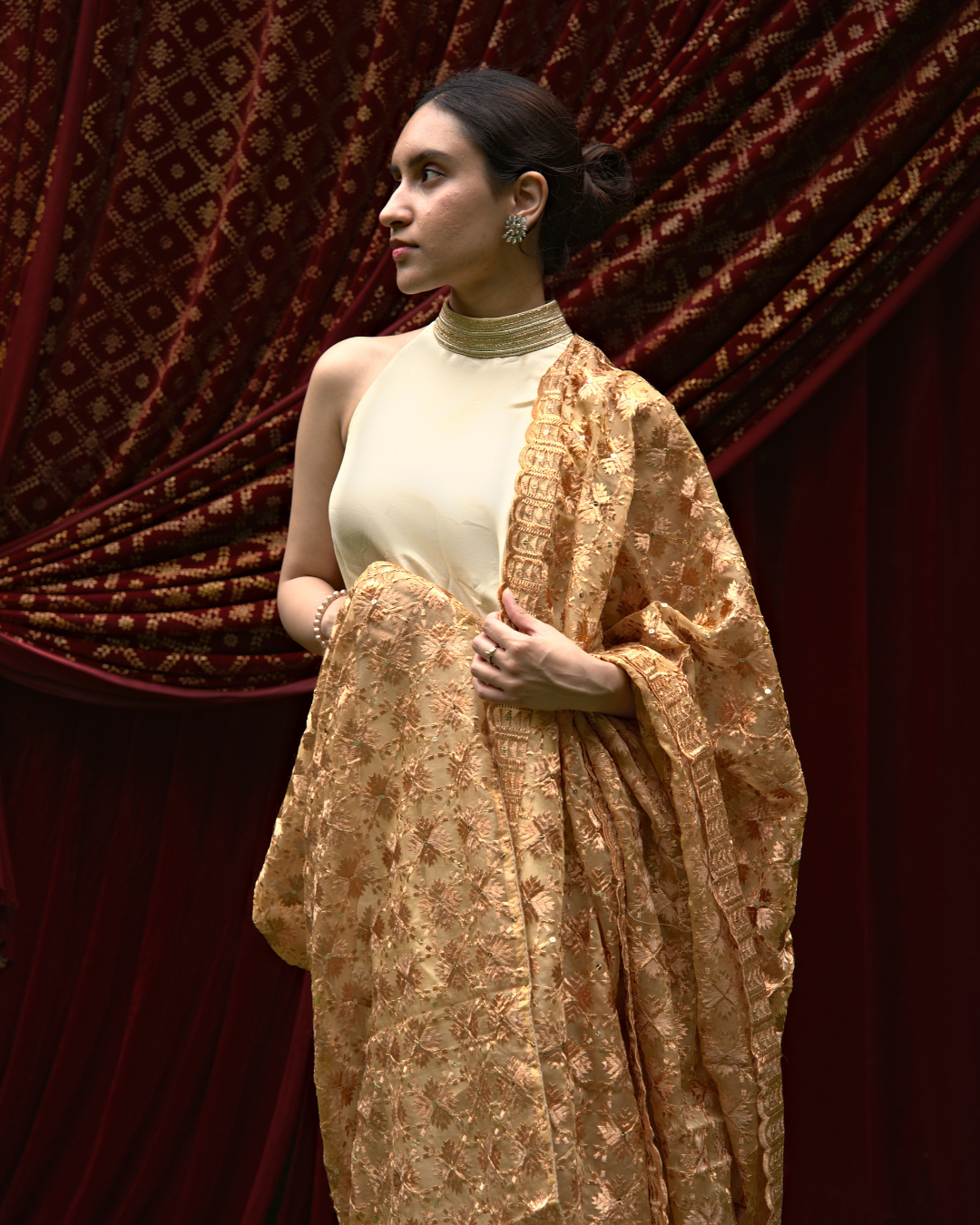 Phulkari Embroidery Dupatta