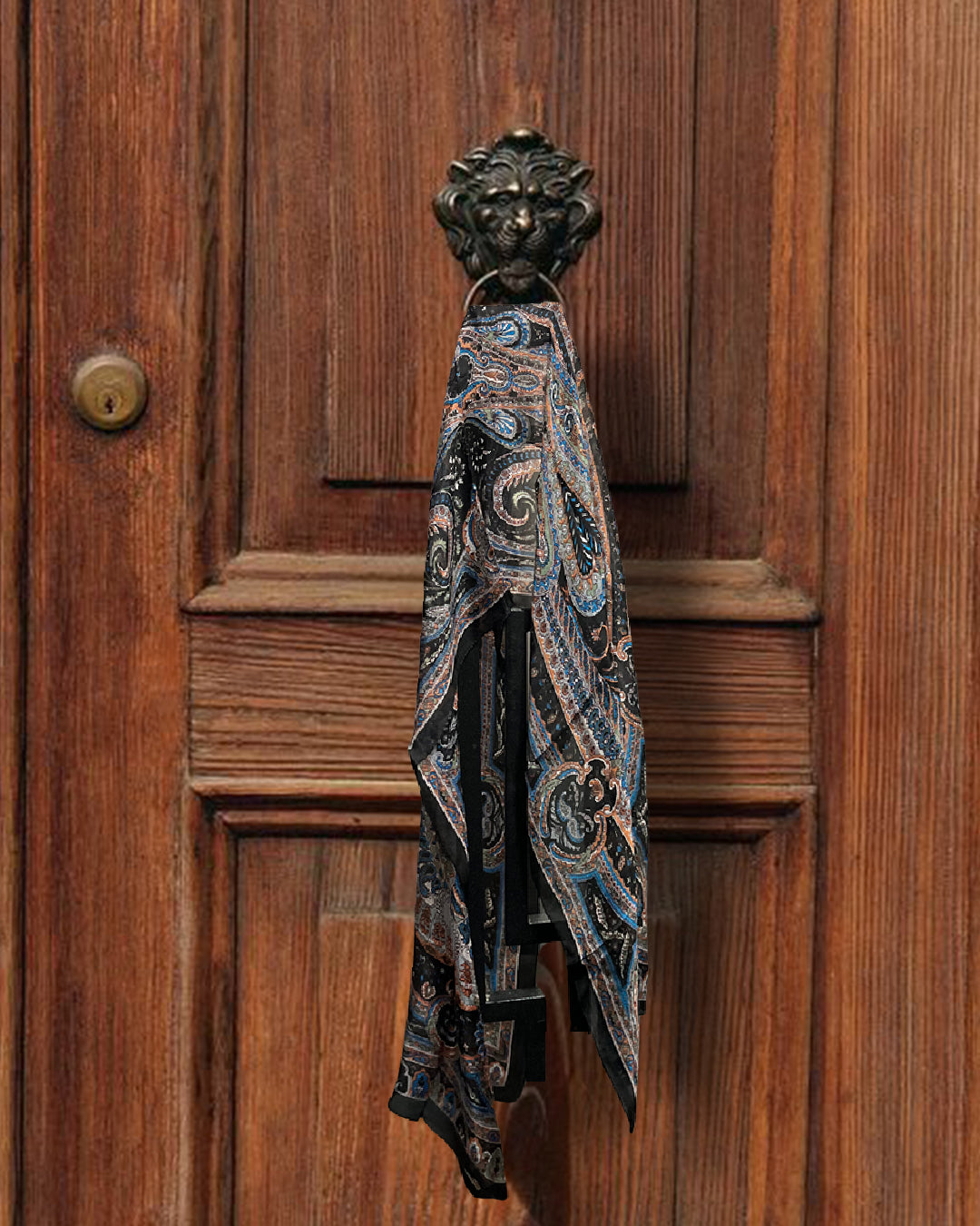 Vintage Paisley Pure Silk Long Stole | 50x180 cm