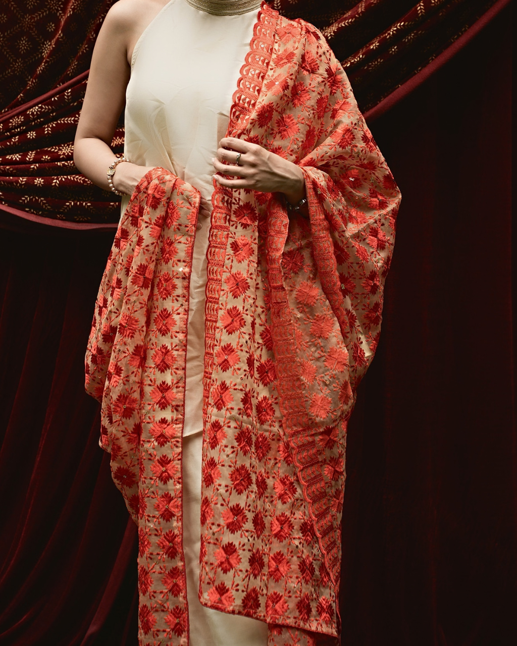 Phulkari Embroidery Dupatta