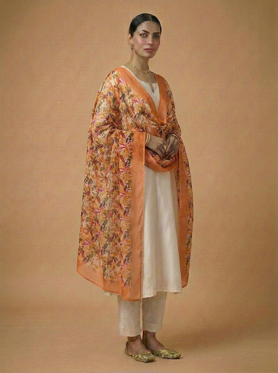 Karivani Luxury Floral Cotton Dupatta