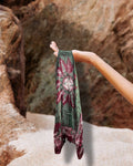 Batik Print Pure Silk Square Scarf | 100x100 cm