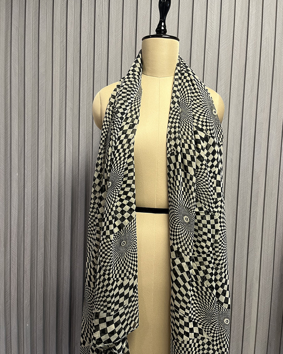 Digital Print Chiffon Stole | 100x180 cm