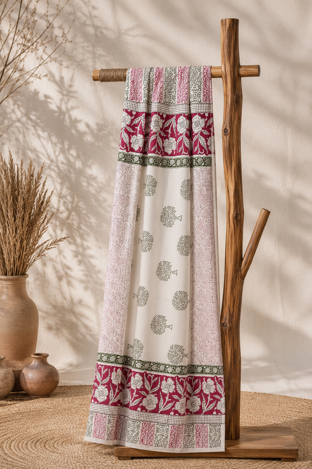 Karivani Luxury Block Print Cotton Dupatta