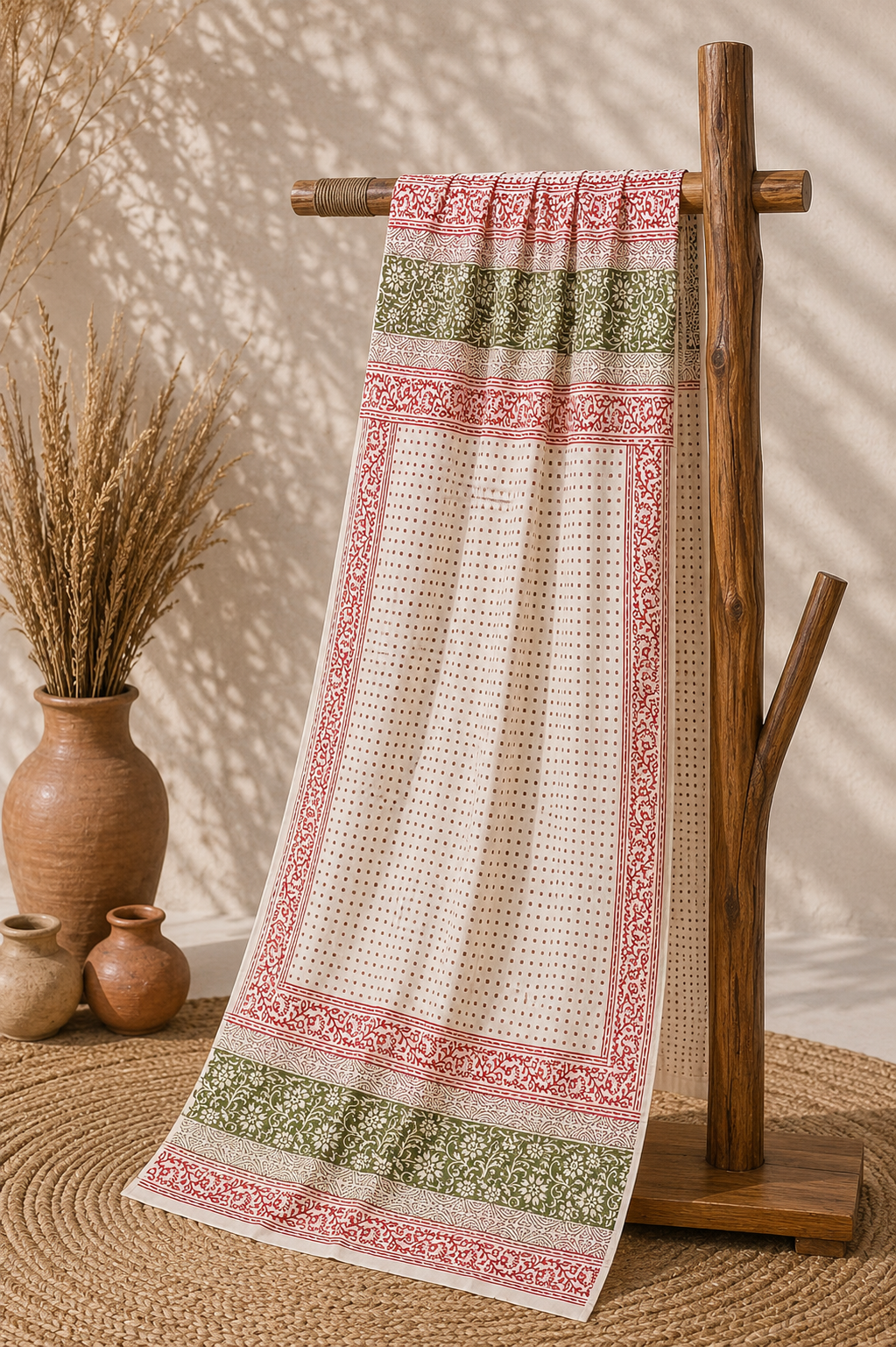 Karivani Luxury Block Print Cotton Dupatta