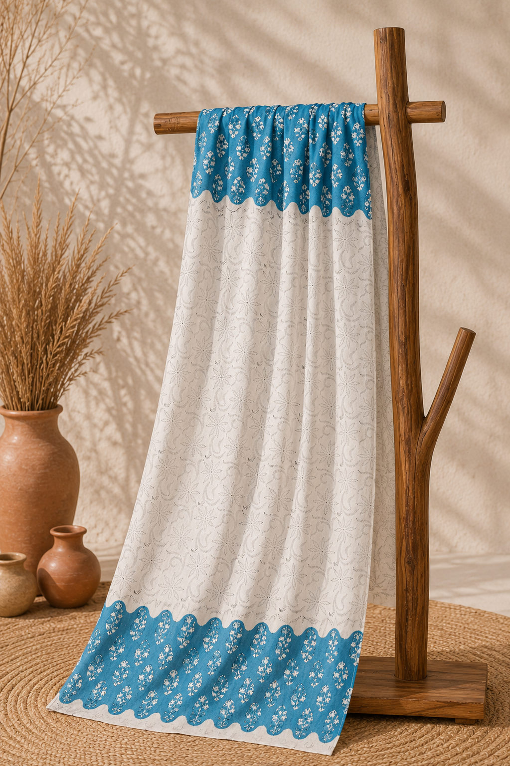 Karivani Luxury Block Print Cotton Dupatta
