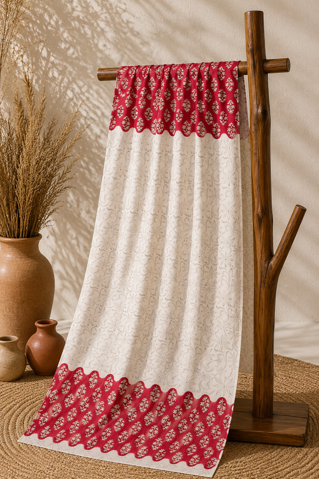 Karivani Luxury Block Print Cotton Dupatta
