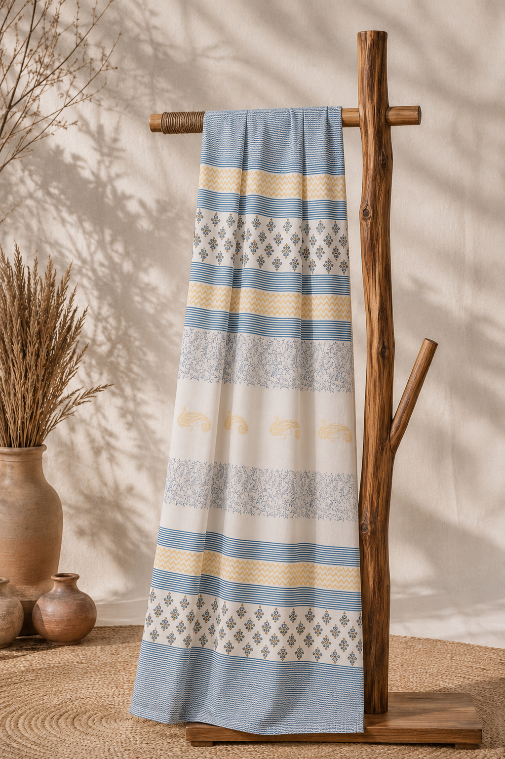 Karivani Luxury Block Print Cotton Dupatta