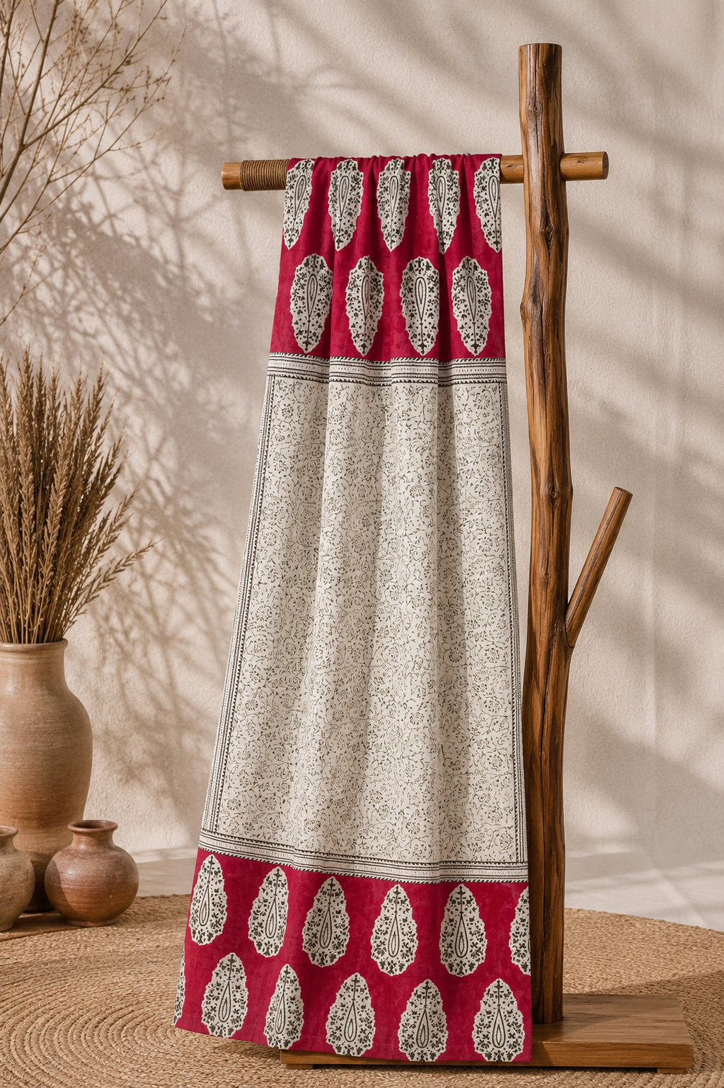 Karivani Luxury Block Print Cotton Dupatta