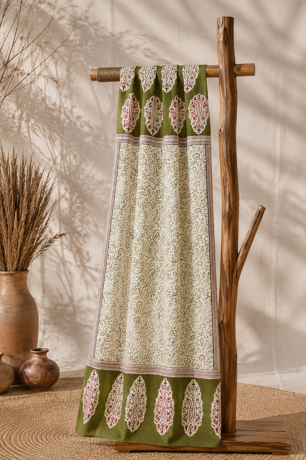 Karivani Luxury Block Print Cotton Dupatta