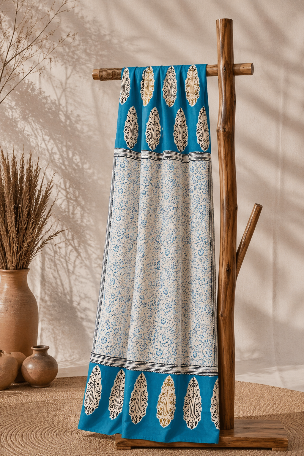 Karivani Luxury Block Print Cotton Dupatta