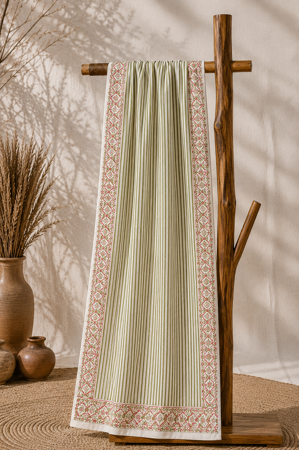 Karivani Luxury Block Print Cotton Dupatta