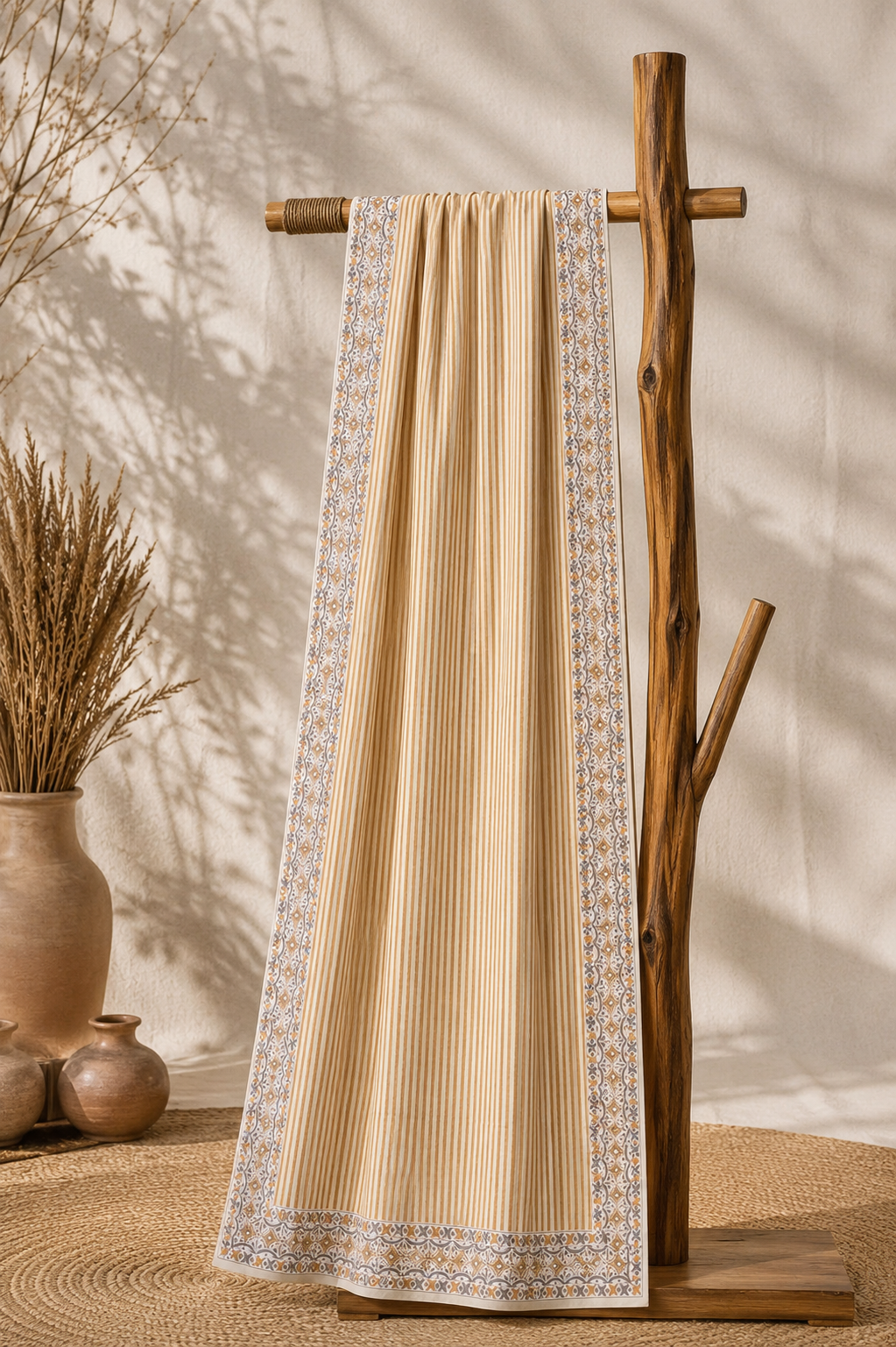 Karivani Luxury Block Print Cotton Dupatta