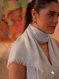 Grey Solid Cotton Stole