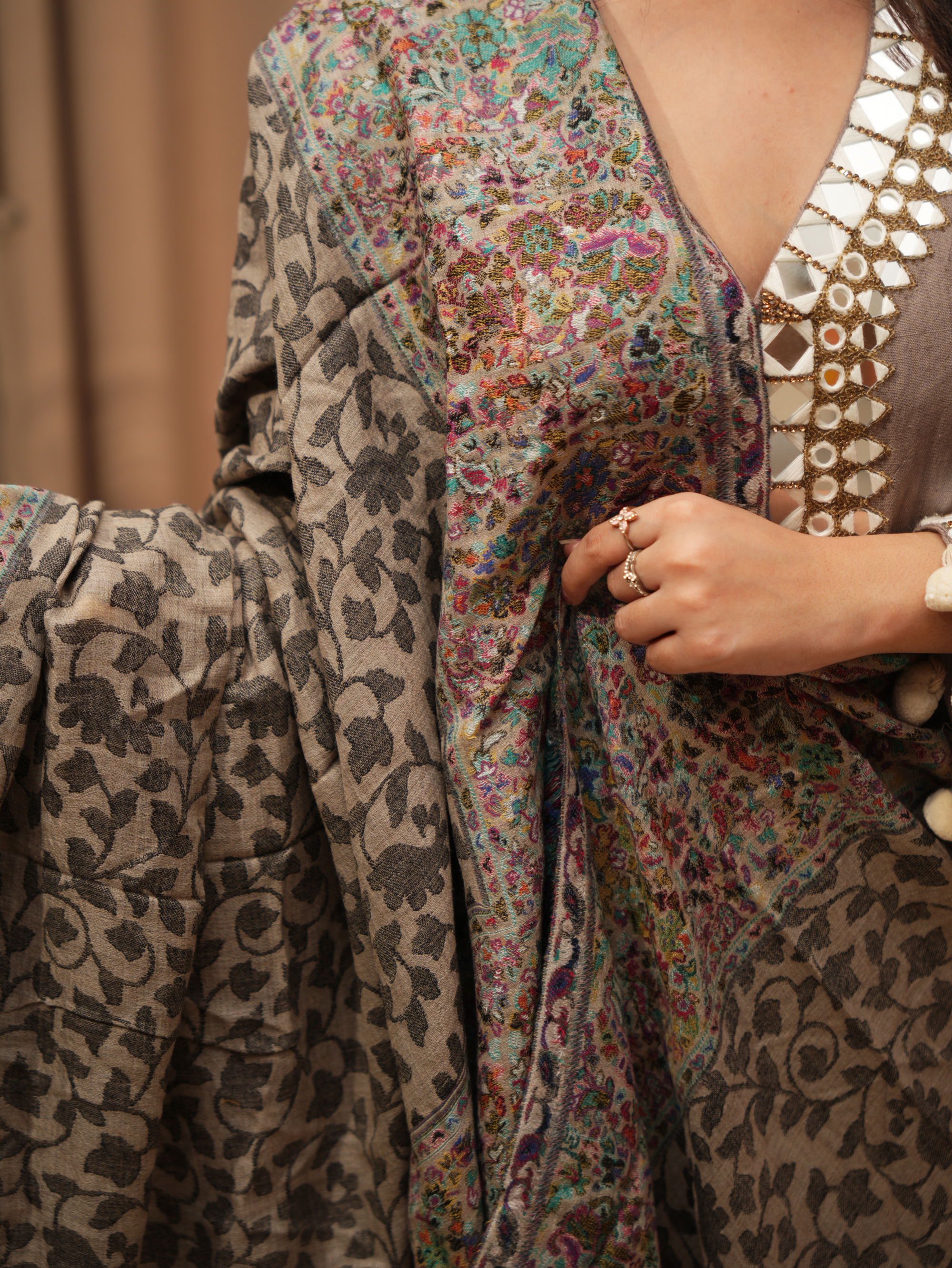 Karivani Women's Faux Pashmina Shawl - Super Fine Kani Shawl