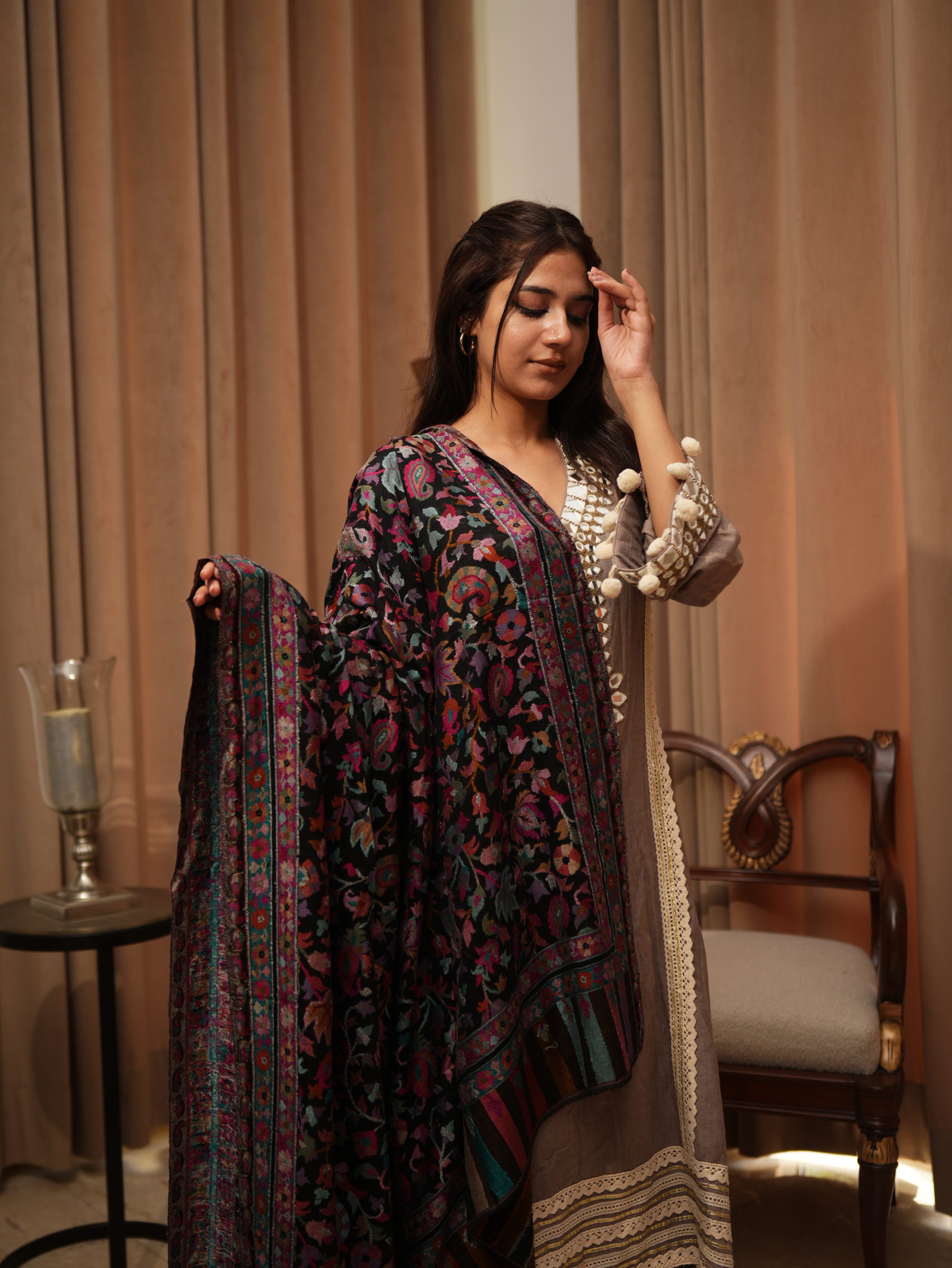 Karivani Women's Faux Pashmina Shawl - New Kani Shawl