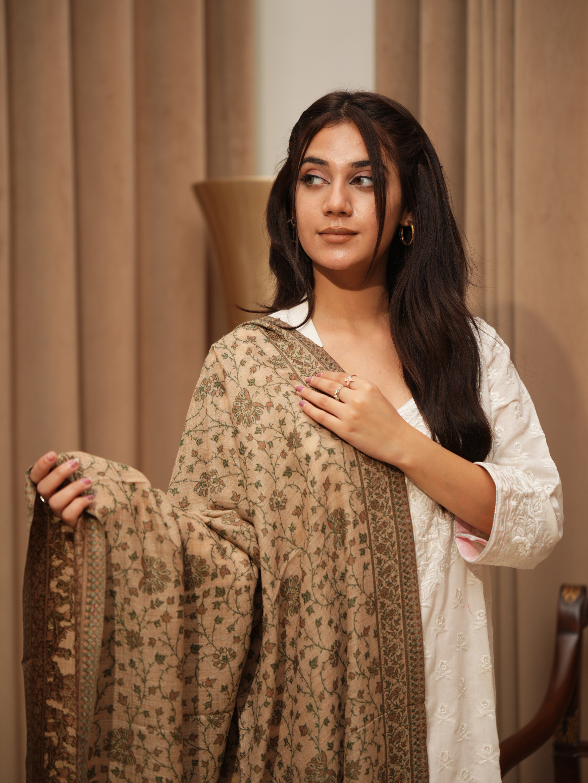 Karivani Women's Faux Pashmina Stole - Kani Stole