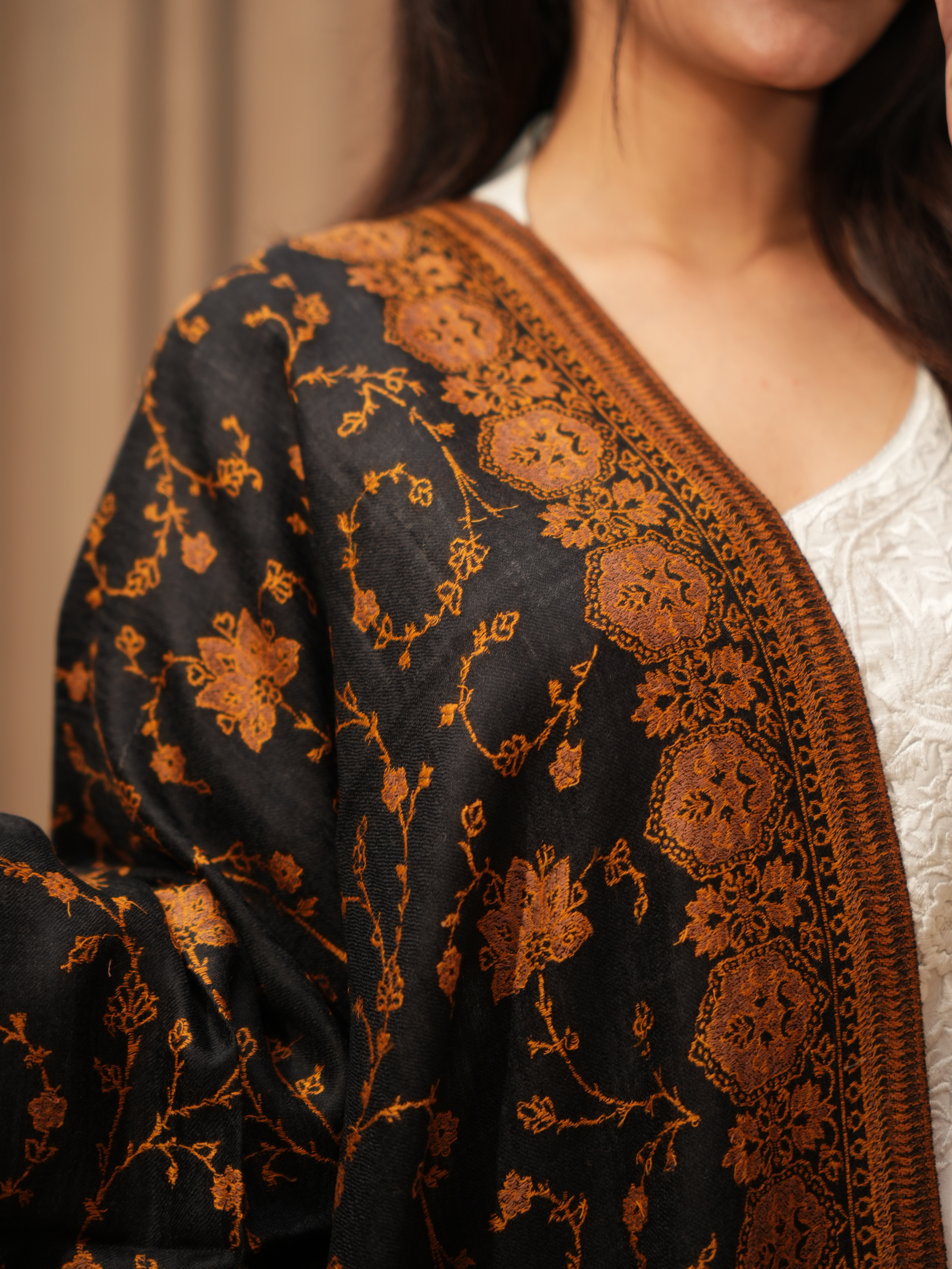 Karivani Women's Faux Pashmina Stole - Kani Stole