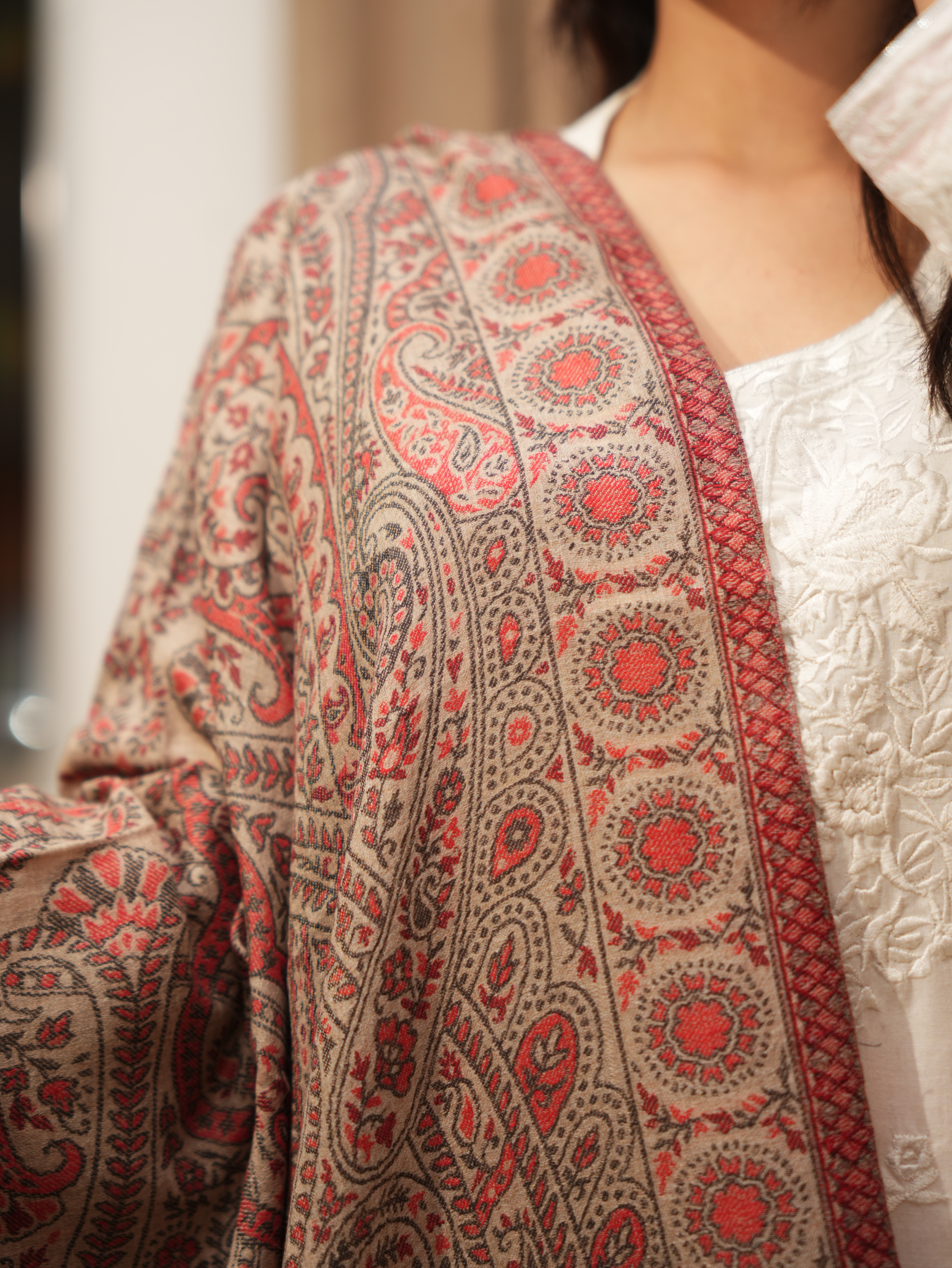 Karivani Women's Faux Pashmina Stole - Kani Stole