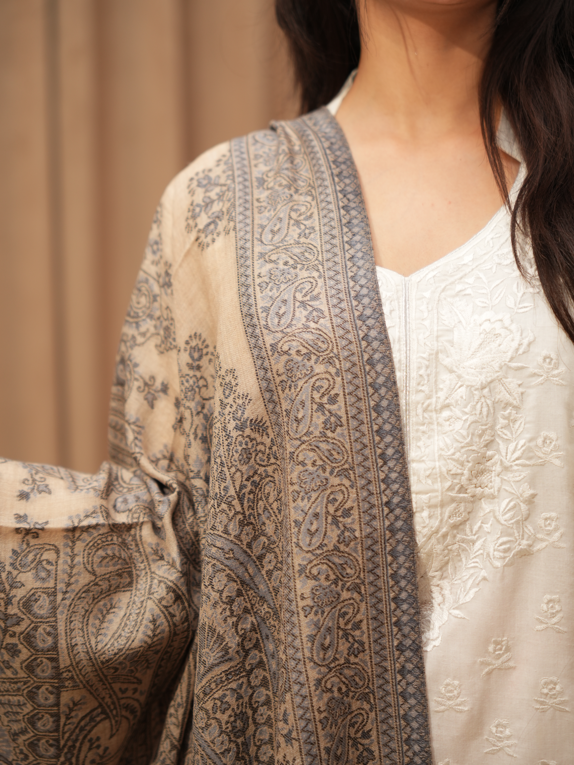 Karivani Women's Faux Pashmina Stole - Kani Stole